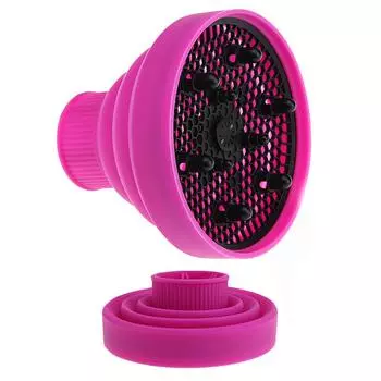 Складной парикмахерский фен-диффузор, универсальная насадка для нагнетания воздуха для салонов волос HT One Size розовый