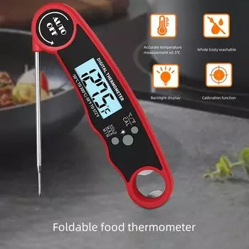 Складной пищевой термометр красный