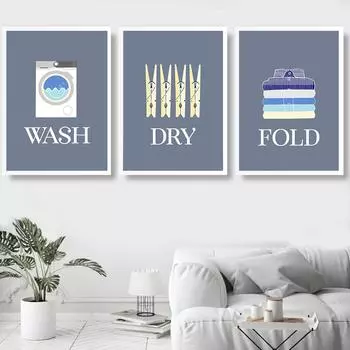 Складной плакат для сухой стирки, вывеска, настенная художественная картина, украшение на холсте с скандинавским принтом 21cm30cm NoFrame