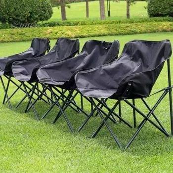Складной пляжный стул для улицы с противотонущей конструкцией с большой опорой для спины, сверхлегкий компактный походный стул армия зеленый