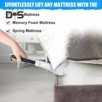 Складной подъемник для матрасов, прочный, эргономичный, с длинной ручкой, подъемный механизм для матрасов, инструмент для смены простыней, инструменты для изготовления кроватей белый