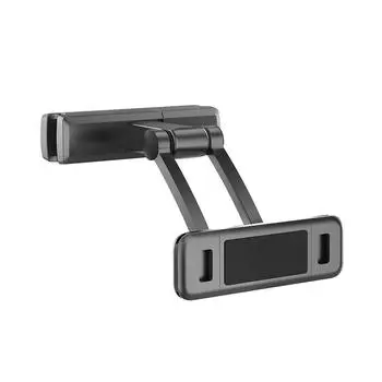 Складной подголовник для заднего сиденья, автомобильный держатель для планшета, телефона, регулируемая подставка для Xiaomi Iphone Ipad, автомобильное крепление для мобильного телефона чёрный