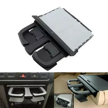 Складной подстаканник для автомобиля спереди для VW Golf R32 Jetta Bora MK4, держатель для бутылок с напитками и кофе, подставка для пепельницы чёрный