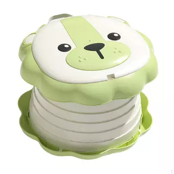 Складной портативный детский стульчик для приучения к горшку с чехлом для длительных поездок в помещении зелёный