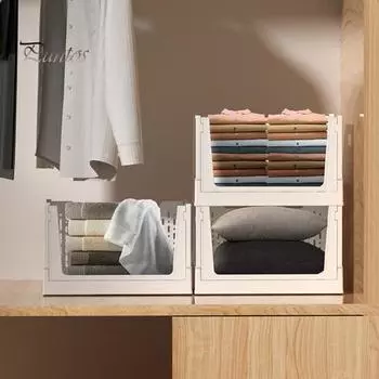 Складной ящик для хранения на колесах, легко перемещается, выдерживает большую нагрузку, прост в сборке, органайзер для хранения мелочей белый