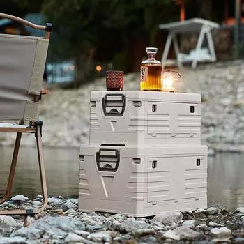 Складной ящик для хранения на открытом воздухе для кемпинга, автомобильный контейнер для еды, дорожная сумка для хранения, походное снаряжение, ящик для хранения посуды