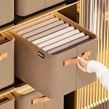 Складной ящик для хранения нижнего белья, брюк, носков, футболок, шкафа, разделителя, органайзера для ящиков M серый