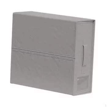 Складной ящик для хранения простыней с прозрачным квадратным окном 15 X 4.7 12 серый