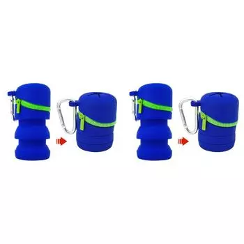 - Складной ящик для хранения рыболовных снастей, силиконовый контейнер, рыболовные принадлежности (синий)