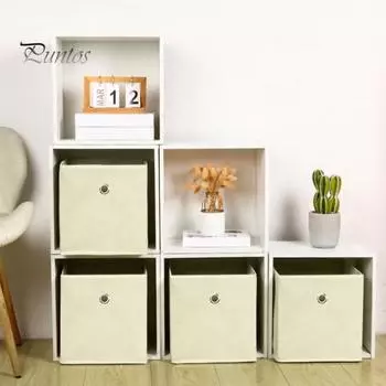 Складной ящик для хранения с ручкой, большая вместимость, складная конструкция, экономящий место, тканевый кубический органайзер для хранения 1pc серый