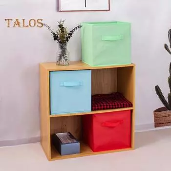 Складной ящик для хранения с усиленной ручкой, вместительная складная корзина для одежды, многофункциональный органайзер небесно-голубой