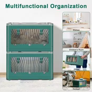 Складной ящик для хранения Штабелируемый открытый ящик для хранения Большие контейнеры для хранения на колесах Вместимость Книги Ящик для закусок и игрушек Организация дома Ящики
