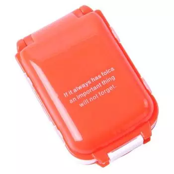 Складной ящик для таблеток с 8 отделениями, органайзер для витаминов, контейнер для лекарств, контейнер для лекарств синий