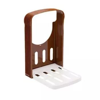 Складной резак для хлеба с 4 вариантами толщины, инструмент для выпечки, прочный регулируемый нож для буханки, направляющая для нарезки хлеба коричневый