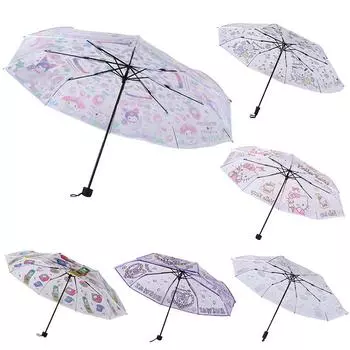 Складной ручной милый мультяшный зонтик мультяшный студенческий зонт портативный складной зонт кавайный женский детский подарок