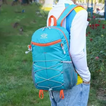 Складной рюкзак большой емкости со шнурком для альпинизма, сумка для путешествий, спортивный рюкзак зелёный