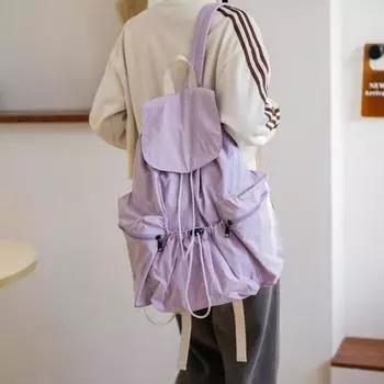 Складной рюкзак с завязками на шнурке, большая вместительная сумка через плечо, легкая мягкая нейлоновая сумка для офисного работника style 4