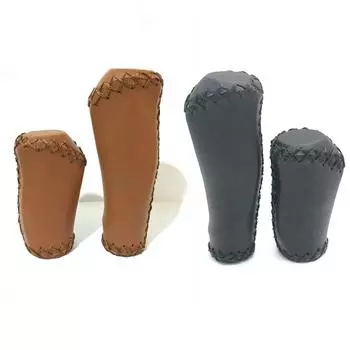 Складной руль велосипеда, чехол на руль калибра 22,2 мм, кожаный чехол на ручку велосипеда, чехол на ручку переключения передач для горного велосипеда 1