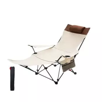 Складной, с регулируемой на открытом воздухе, складной, легко собирается, сумка для хранения, спинка для вишневого цвета, горная подушка, съемная, кремовое кресло, одним нажатием