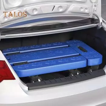 Складной самокат с раздвижной базовой пластиной, колеса на 360 градусов, грузоподъемность 500 фунтов, легкая складная тележка с телескопической ручкой королевский синий