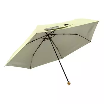Складной широкий для солнечной и дождливой руки УФ-вода над затенением Corona стильный бледно-светло-желтый [Innovator] зонт, 60 см, дневной, открытый,