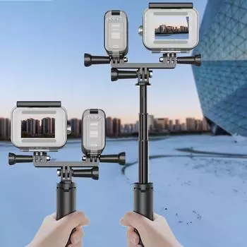 Складной штатив для Gopro Mini Портативный монопод Vlog Штатив для Go Pro Hero Black Session Osmo Action Camera Аксессуар