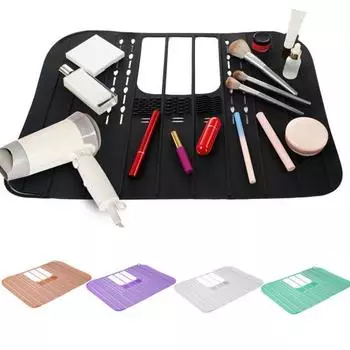 Складной силиконовый коврик для раковины, термостойкий, легко моется, многоразовый силиконовый чехол для раковины в ванной, органайзер для столешницы Upgrade зелёный