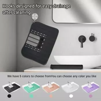 Складной силиконовый коврик для раковины, термостойкий, легко моется, многоразовый силиконовый чехол для раковины в ванной, органайзер для столешницы Upgrade фиолетовый