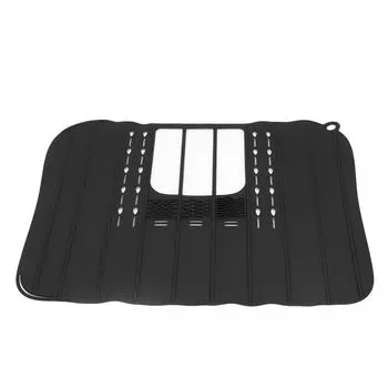 Складной силиконовый коврик для раковины в ванной комнате, термостойкий коврик для чистки кистей для макияжа в ванной комнате