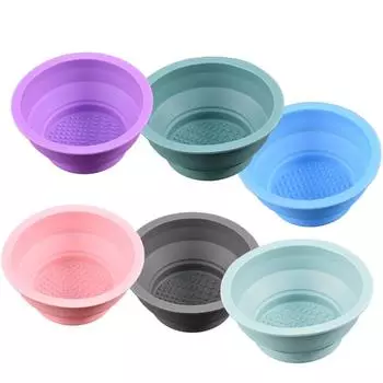 Складной силиконовый коврик для рисования, чашка для воды, пигмента, антипригарный держатель для краски, художественная ковка, смешивание чернил, акварель, штамповка, чашка синий