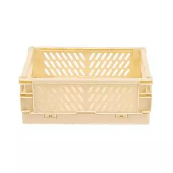 Складной складной пластиковый ящик для хранения, штабелируемый ящик для домашних кухонных корзин розовый