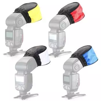 Складной софтбокс для зеркальной камеры с отражателем, тубусом, шторками, серой картой и крышкой для верхнего света