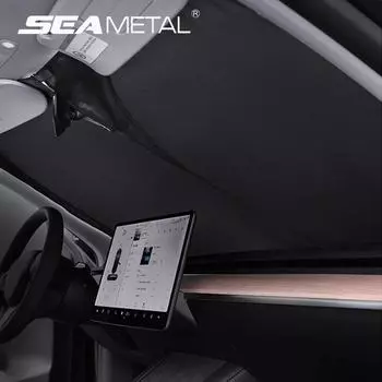 Складной солнцезащитный козырек для лобового стекла SEAMETAL, универсальный солнцезащитный козырек для переднего и заднего окна автомобиля, солнцезащитный козырек от УФ-лучей small(140*64cm)