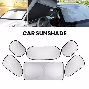 Складной солнцезащитный козырек на переднее окно автомобиля, УФ-блок, широкая совместимость, защита салона автомобиля, крышка лобового стекла серебряный
