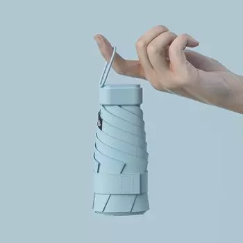 Складной солнцезащитный козырек с застежкой, сумка-зонт из винила, компактный портативный, защита от ультрафиолета 60%, складной, маленький, черный