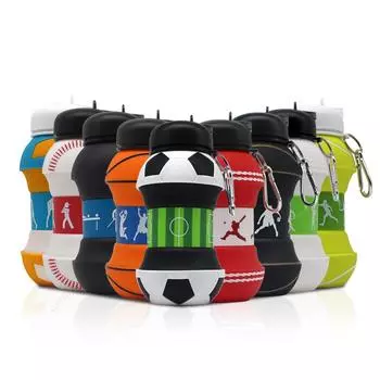 Складной спортивный чайник 550 мл, выдвижная бутылка для питья, портативный силиконовый спортивный чайник на открытом воздухе Golf