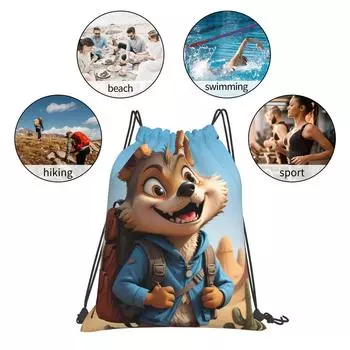 Складной спортивный рюкзак на шнурке, сумка для домашнего использования в путешествиях