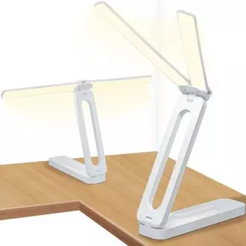 Складной стол 4000 мАч Компактный настольный складной светодиодный портативный беспроводной стенд для чтения Настольный настенный непрямой режим чтения 3 уровня цвета Плавная аварийная сигнализация