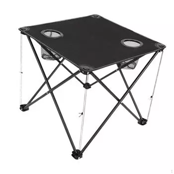 Складной стол для кемпинга, компактный утюг для пикника на открытом воздухе для 1-2 человек, походы в патио чёрный