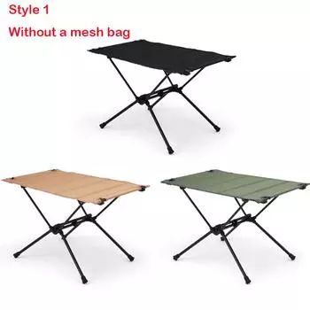Складной стол для кемпинга, легкий стол Oxford Roll Up, переносной алюминиевый сплав, туристические столы, кемпинговое оборудование, для отдыха на природе чёрный