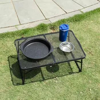 Складной стол для кемпинга, уличный стол для пикника, складной пляжный столик, сетчатый верхний гриль-стол Height-increasing Type