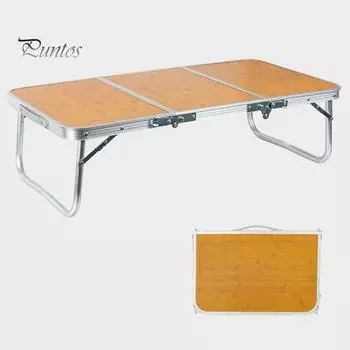 Складной стол для пикника на открытом воздухе, легкий, прочный, алюминиевая рама, бамбуковая столешница, для кемпинга, пешего туризма, походов, барбекю, портативный складной стол