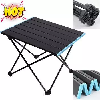 Складной стол из алюминиевого сплава для кемпинга, стол для барбекю, легкий стол для пикника на открытом воздухе с сумкой для переноски