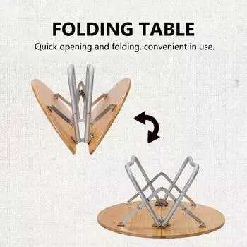 Складной стол из алюминиевого сплава для отдыха на природе, переносной круглый стол для пикника на природе, для самостоятельного вождения, для путешествий, бамбуковый круглый стол
