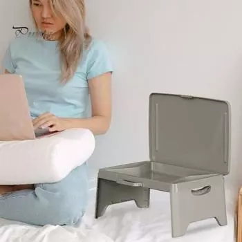 Складной стол с переносной ручкой, прочный, легкий, дорожный, стоячий, для ноутбука, компьютерный стол, мини-стол для учебы и работы студентов розовый