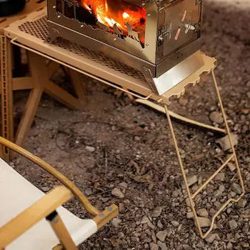 Складной столик для кемпинга, решетка для приготовления пищи, гриль для костра Overfire для пеших прогулок хаки