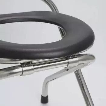 Складной стульчик для туалета с усилением для пожилых людей и беременных женщин Painted without backrest [includes cushion]