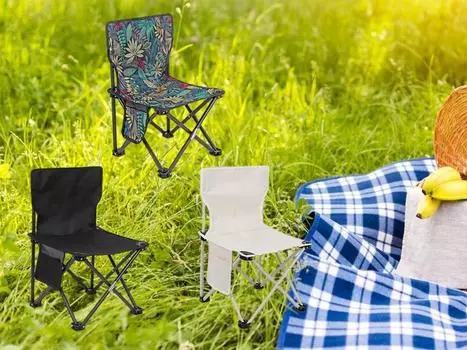 Складной стул для кемпинга на открытом воздухе, складной стул, устойчивый, пригодный для ношения каркас из нержавеющей стали для пляжа/рыбалки/походов/пикника S лист/кленовый