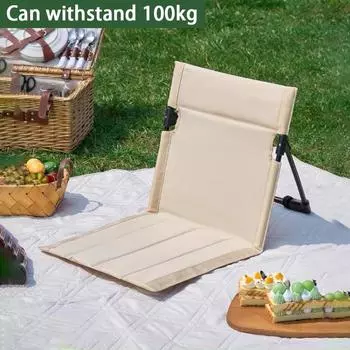 Складной стул для кемпинга на открытом воздухе, переносные стулья для сада и пляжа, жесткая спинка, подушка для пикника, походов, путешествий, парка, легкий, одинарный