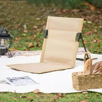 Складной стул для кемпинга, открытый сад, парк, одноместный ленивый стул, спинка, подушка для пикника, кемпинг, складная спинка, пляжные стулья, товары. чёрный